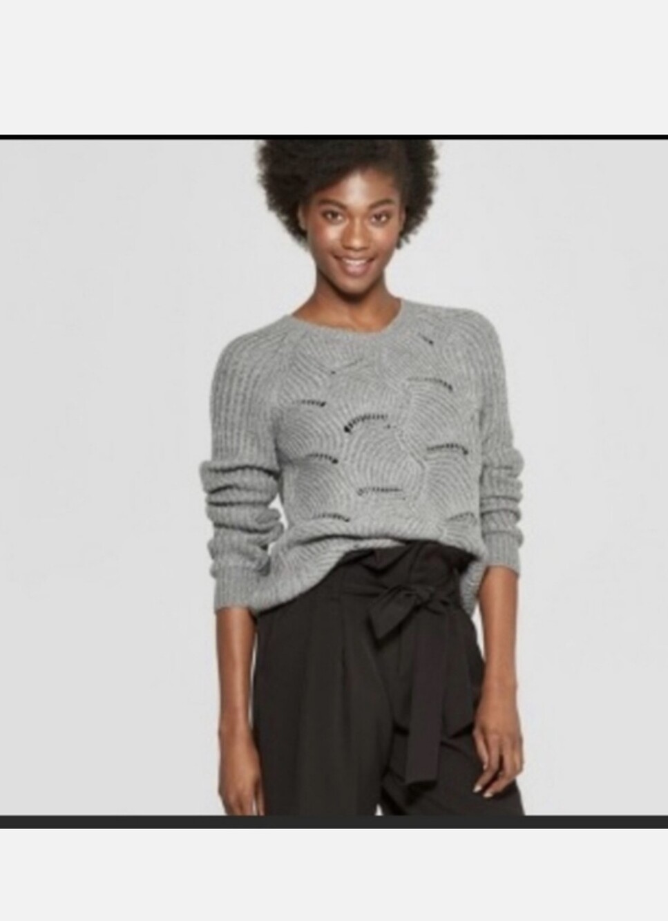 A New Day Scalloped Hem Sweater XS